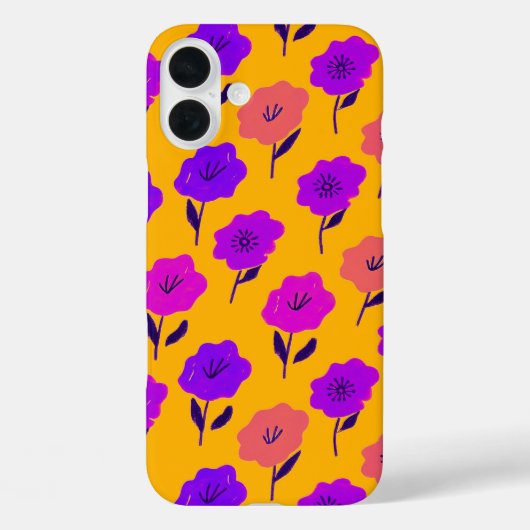 Lebhaftes Blumenmuster Case-Mate iPhone Hülle (Rückseite)