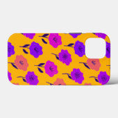 Lebhaftes Blumenmuster Case-Mate iPhone Hülle (Rückseite (Horizontal))