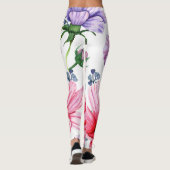 Lebhaftes Blumenmuster-Design, das Mädchen zu eine Leggings (Rückseite)