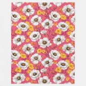 Lebhaftes Blumenmuster Fleecedecke (Vorderseite)