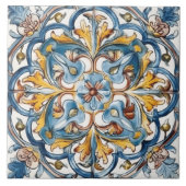 Lebhaftes Blumenmuster Fliese (Vorderseite)