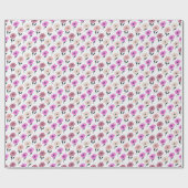 Lebhaftes Blumenmuster Geschenkpapier (Flach)