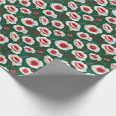 Lebhaftes Blumenmuster Geschenkpapier (Ecke)