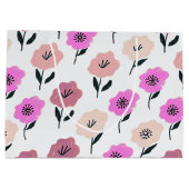 Lebhaftes Blumenmuster Große Geschenktüte (Rückseite)