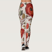 Lebhaftes Blumenmuster: HandGezeichnet Muster Leggings (Rückseite)