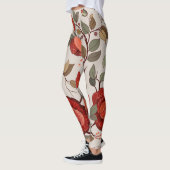 Lebhaftes Blumenmuster: HandGezeichnet Muster Leggings (Links)