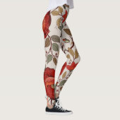Lebhaftes Blumenmuster: HandGezeichnet Muster Leggings (Rechts)