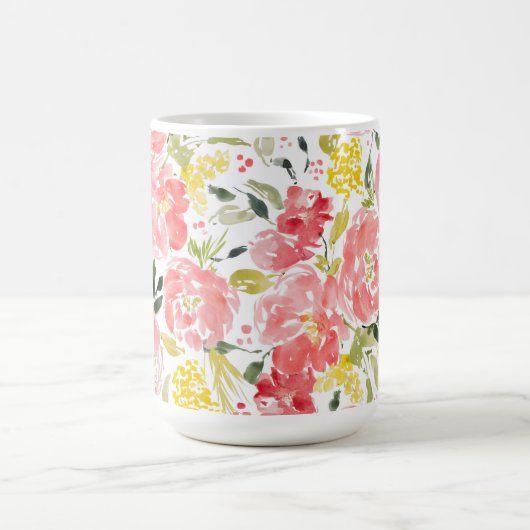 Lebhaftes Blumenmuster  Kaffeetasse (Mittel)