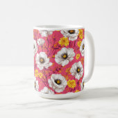 Lebhaftes Blumenmuster Kaffeetasse (VorderseiteRechts)