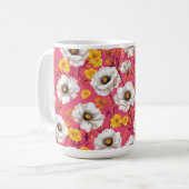 Lebhaftes Blumenmuster Kaffeetasse (Vorderseite Links)
