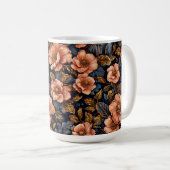 Lebhaftes Blumenmuster Kaffeetasse (VorderseiteRechts)