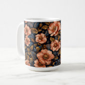 Lebhaftes Blumenmuster Kaffeetasse (Vorderseite Links)