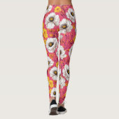 Lebhaftes Blumenmuster Leggings (Rückseite)