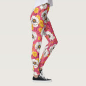 Lebhaftes Blumenmuster Leggings (Rechts)