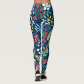 Lebhaftes Blumenmuster Leggings (Rückseite)