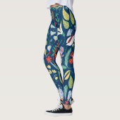 Lebhaftes Blumenmuster Leggings (Links)