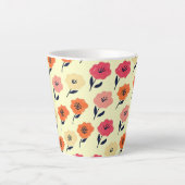 Lebhaftes Blumenmuster Milchtasse (Vorderseite)
