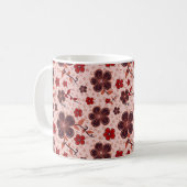 Lebhaftes Blumenmuster mit bunten Blume Kaffeetasse (Vorderseite Links)