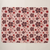 Lebhaftes Blumenmuster mit bunten Blume Sherpadecke (Vorderseite (Horizontal))
