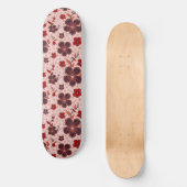 Lebhaftes Blumenmuster mit bunten Blume Skateboard (Vorderseite)