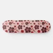 Lebhaftes Blumenmuster mit bunten Blume Skateboard (Horizontal)