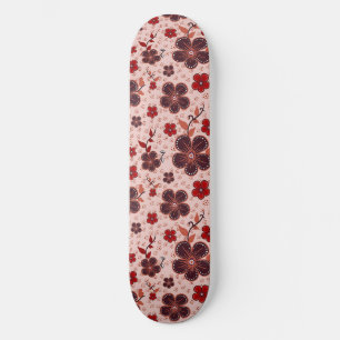 Lebhaftes Blumenmuster mit bunten Blume Skateboard