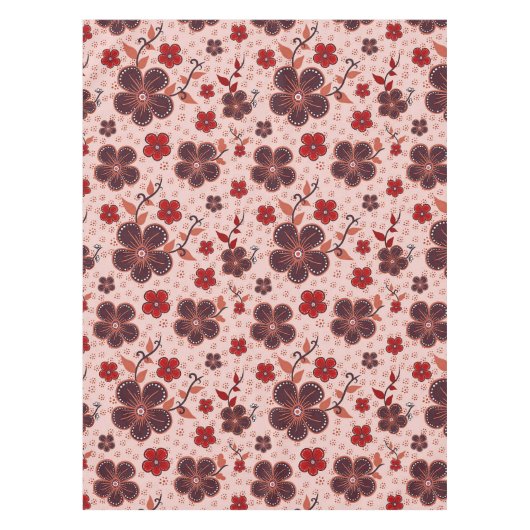 Lebhaftes Blumenmuster mit bunten Blume Tischdecke (Vorderseite)