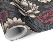 Lebhaftes Blumenmuster mit gemischten Farben Geschenkpapier (Rolleneckpunkt)