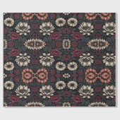 Lebhaftes Blumenmuster mit gemischten Farben Geschenkpapier (Flach)