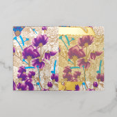 Lebhaftes Blumenmuster mit lila und blauem f (Äußere Ablage)