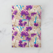 Lebhaftes Blumenmuster mit lila und blauem f (Innenseite)