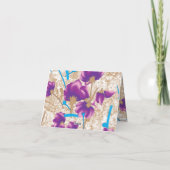 Lebhaftes Blumenmuster mit lila und blauem f (Rückseite)
