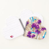 Lebhaftes Blumenmuster mit lila und blauem f Notizblock (Innenseite)