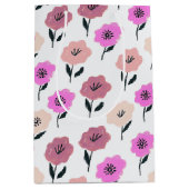 Lebhaftes Blumenmuster Mittlere Geschenktüte (Vorderseite)