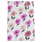 Lebhaftes Blumenmuster Mittlere Geschenktüte (Rückseite)