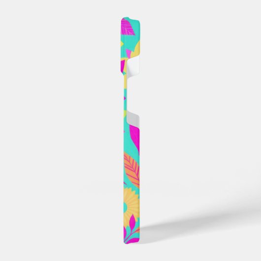 Lebhaftes Blumenmuster-Muster Telefongehäuse iPhone Hülle (Linke Seite)