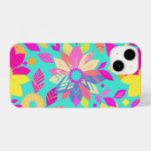 Lebhaftes Blumenmuster-Muster Telefongehäuse iPhone Hülle (Rückseite (Horizontal))