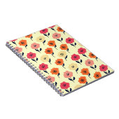 Lebhaftes Blumenmuster Notizblock (Rechte Seite)