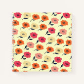 Lebhaftes Blumenmuster Notizblock (Vorderseite)