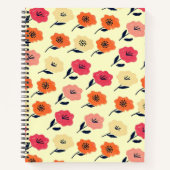 Lebhaftes Blumenmuster Notizblock (Vorderseite)
