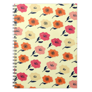 Lebhaftes Blumenmuster Notizblock