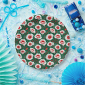 Lebhaftes Blumenmuster Pappteller (Party)