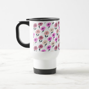 Lebhaftes Blumenmuster Reisebecher
