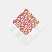 Lebhaftes Blumenmuster Serviette (Ecke)