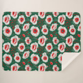 Lebhaftes Blumenmuster Sherpadecke (Vorderseite (Horizontal))