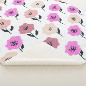 Lebhaftes Blumenmuster Sherpadecke (3/4)
