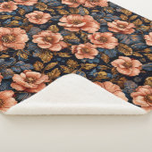 Lebhaftes Blumenmuster Sherpadecke (3/4)