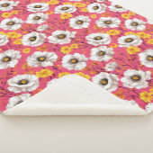 Lebhaftes Blumenmuster Sherpadecke (3/4)