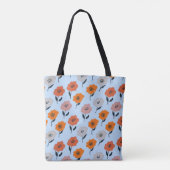 Lebhaftes Blumenmuster Tasche (Rückseite)