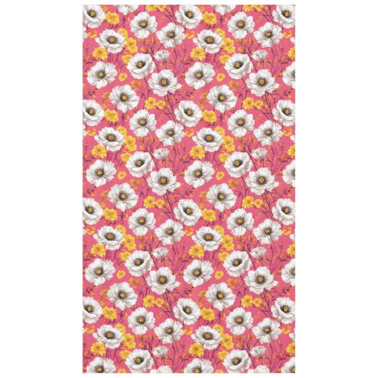 Lebhaftes Blumenmuster Tischdecke (Vorderseite)